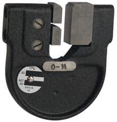 YPG - 2 to 2-1/4 Inch, Cast Iron 5x Frame Snap Gage - 0.001 Inch Graduation, Hardened Tool Steel Anvil - USA Tool & Supply