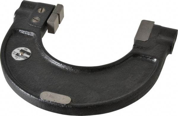 YPG - 3-1/16 to 3-7/16 Inch, Cast Iron 7x Frame Snap Gage - 0.001 Inch Graduation, Hardened Tool Steel Anvil - USA Tool & Supply
