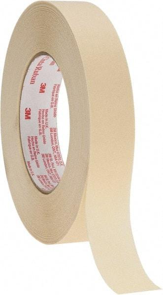 3M - 1" Wide x 60 Yd Long Tan Paper Masking Tape - Series 2380, 7.2 mil Thick, 28 In/Lb Tensile Strength - USA Tool & Supply
