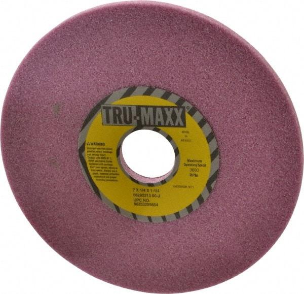 Tru-Maxx - 7" Diam x 1-1/4" Hole x 1/4" Thick, I Hardness, 46 Grit Surface Grinding Wheel - Aluminum Oxide, Type 1, Coarse Grade, 3,600 Max RPM, Vitrified Bond, No Recess - USA Tool & Supply