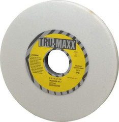 Tru-Maxx - 6" Diam x 1-1/4" Hole x 1/2" Thick, J Hardness, 60 Grit Surface Grinding Wheel - Aluminum Oxide, Type 1, Medium Grade, 5,410 Max RPM, Vitrified Bond, No Recess - USA Tool & Supply