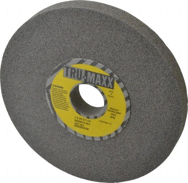 Tru-Maxx - 7" Diam x 1-1/4" Hole x 3/4" Thick, I Hardness, 60 Grit Surface Grinding Wheel - Aluminum Oxide, Type 1, Medium Grade, 3,600 Max RPM, Vitrified Bond, No Recess - USA Tool & Supply