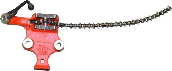 Ridgid - 1/8 to 5" Pipe Capacity, Manual Chain Vise - Bolt Down, Cast Iron, Model Number BC510 - USA Tool & Supply