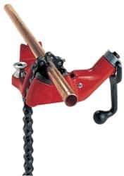 Ridgid - 1/4 to 6" Pipe Capacity, Manual Chain Vise - Bolt Down, Cast Iron, Model Number BC610 - USA Tool & Supply