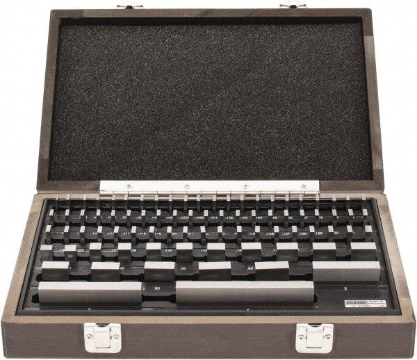 SPI - 81 Piece, 0.05 to 4", Economy Grade, Steel Gage Block Set - Rectangular, 0.00005" Tolerance - USA Tool & Supply