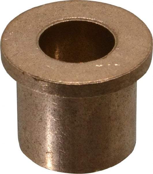 Boston Gear - 5/8" Inside x 1" Outside Diam, Oil Impregnated Bronze Sleeve Bearing - 1-1/4" Flange Outside Diam, 5/32" Flange Thickness, 1" OAL - USA Tool & Supply