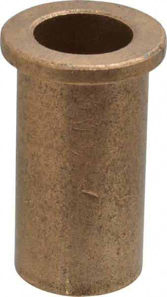 Boston Gear - 3/4" Inside x 1" Outside Diam, Oil Impregnated Bronze Sleeve Bearing - 1-1/4" Flange Outside Diam, 5/32" Flange Thickness, 2" OAL - USA Tool & Supply