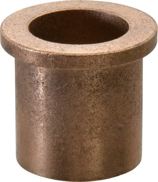 Boston Gear - 7/8" Inside x 1-1/8" Outside Diam, Oil Impregnated Bronze Sleeve Bearing - 1-3/8" Flange Outside Diam, 5/32" Flange Thickness, 1-1/4" OAL - USA Tool & Supply