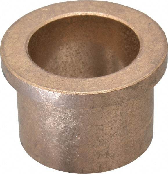 Boston Gear - 1" Inside x 1-1/4" Outside Diam, Oil Impregnated Bronze Sleeve Bearing - 1-1/2" Flange Outside Diam, 3/16" Flange Thickness, 1" OAL - USA Tool & Supply