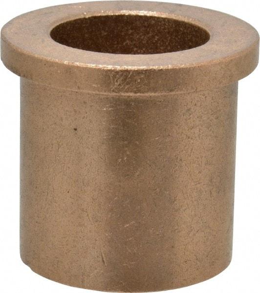 Boston Gear - 1" Inside x 1-3/8" Outside Diam, Oil Impregnated Bronze Sleeve Bearing - 1-5/8" Flange Outside Diam, 3/16" Flange Thickness, 1-1/2" OAL - USA Tool & Supply