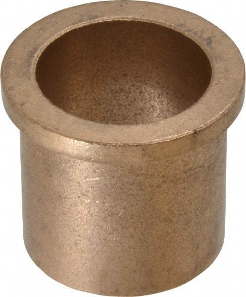 Boston Gear - 1-1/4" Inside x 1-1/2" Outside Diam, Oil Impregnated Bronze Sleeve Bearing - 1-3/4" Flange Outside Diam, 3/16" Flange Thickness, 1-1/2" OAL - USA Tool & Supply