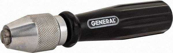General - 6-7/8" Long, 1/4" Capacity, Pin Vise - 1" Body Diam 0.04" Min Capacity - USA Tool & Supply