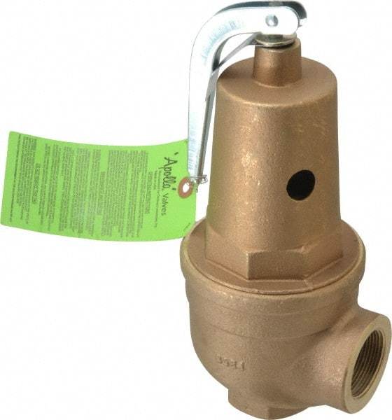 Conbraco - 1-1/2" Inlet, 1-1/2" Outlet, ASME Safety Relief Valve - 30 Max psi, 3,151,000 BTUs - USA Tool & Supply