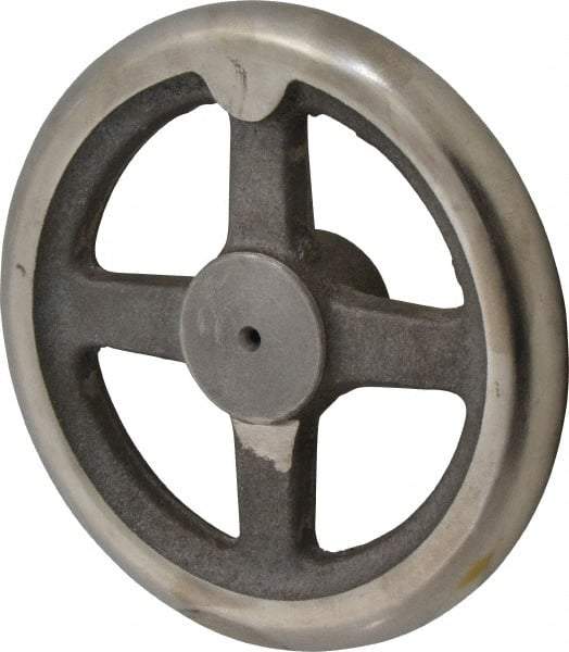 Morton Machine Works - 6", 4 Spoke Straight Handwheel - 1.6" Hub, Cast Iron, Plain Finish - USA Tool & Supply