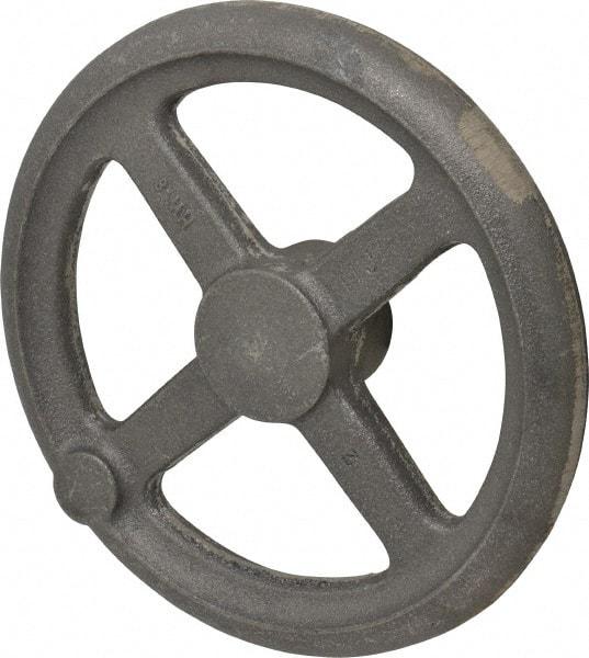 Morton Machine Works - 8", 4 Spoke Straight Handwheel - 1.9" Hub, Cast Iron, Plain Finish - USA Tool & Supply