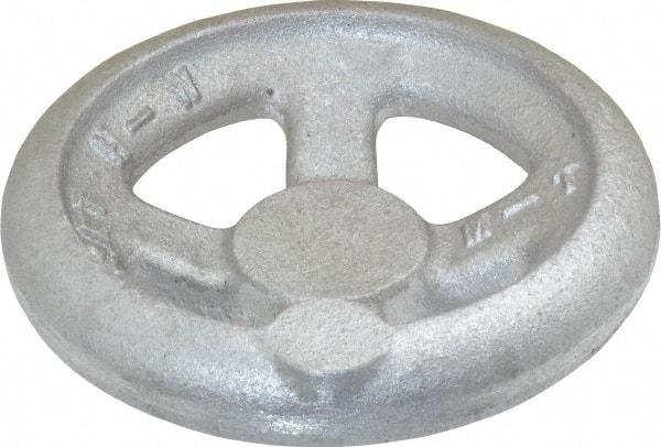 Morton Machine Works - 4", 4 Spoke Offset Handwheel - 1.3" Hub, Aluminum, Plain Finish - USA Tool & Supply