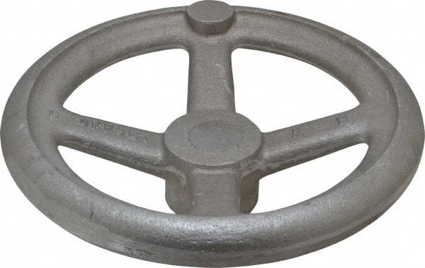 Morton Machine Works - 8", 4 Spoke Offset Handwheel - 1.9" Hub, Aluminum, Plain Finish - USA Tool & Supply