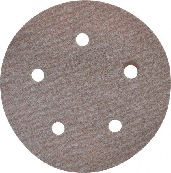 Norton - 5" Diam, 150 Grit, Aluminum Oxide Hook & Loop Disc - Very Fine Grade, Coated, B Weight Paper Backing, Series A275 - USA Tool & Supply