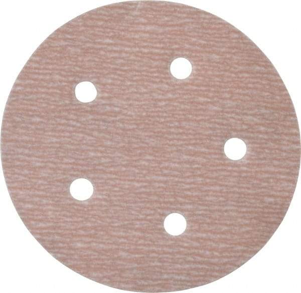 Norton - 5" Diam, 500 Grit, Aluminum Oxide Hook & Loop Disc - Extra Fine Grade, Coated, B Weight Paper Backing, Series A275 - USA Tool & Supply