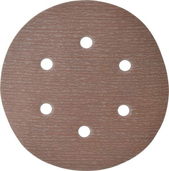 Norton - 6" Diam, 500 Grit, Aluminum Oxide Hook & Loop Disc - Extra Fine Grade, Coated, B Weight Paper Backing, Series A275 - USA Tool & Supply