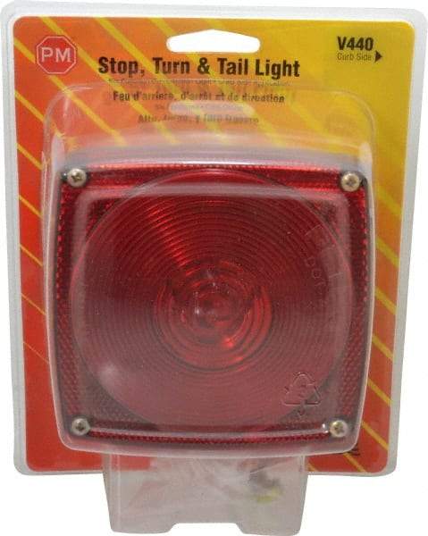 Peterson - 4-1/2" Long x 4-1/2" Wide Red Towing Lights - 12 Volt, Plastic - USA Tool & Supply