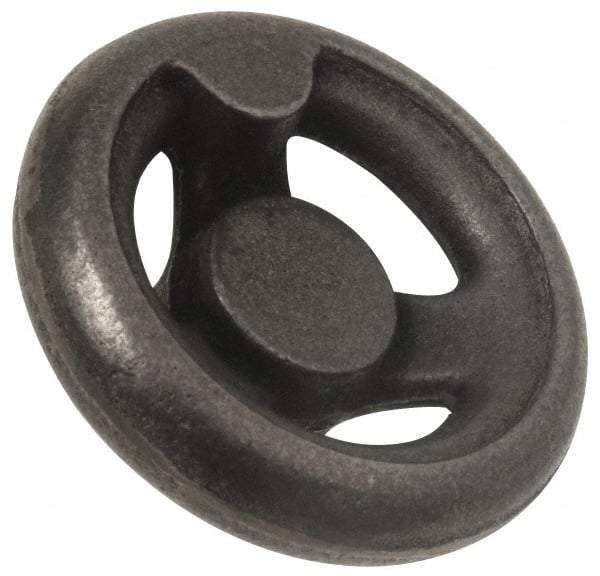 Value Collection - 10", 3 Spoke Offset Handwheel - 2" Hub, Aluminum, Plain Finish - USA Tool & Supply