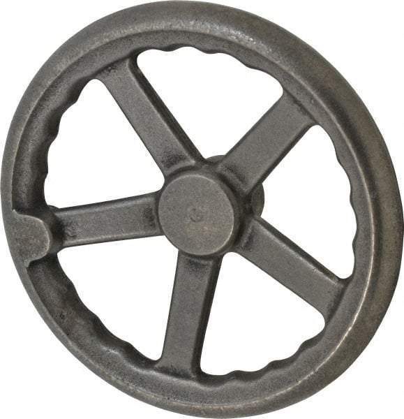Gibraltar - 10", 3 Spoke Offset Handwheel - 2" Hub, Cast Iron, Plain Finish - USA Tool & Supply