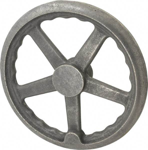 Gibraltar - 10", 3 Spoke Straight Handwheel - 2" Hub, Cast Iron, Plain Finish - USA Tool & Supply
