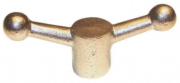 Gibraltar - 2 Offset Arms, 0.624" Hole, Zinc Plated, Reamed Speed Handle - 2-1/2" High, 9/16" Arm Diam, 1-3/8" Hub Diam, 7/8" Ball Diam - USA Tool & Supply