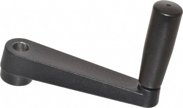 Value Collection - 1.26" Hub Diam x 0.87" Hub Height Crank Handle - 5/8" Round Bore, Aluminum Black Powder Crank Body - USA Tool & Supply