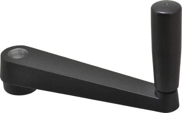Value Collection - 1.38" Hub Diam x 1.02" Hub Height Crank Handle - 3/4" Round Bore, Aluminum Black Powder Crank Body - USA Tool & Supply