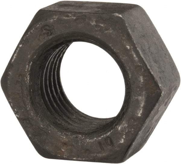 Value Collection - M30x3.50 Steel Right Hand Hex Nut - 46mm Across Flats, 24mm High, Uncoated - USA Tool & Supply