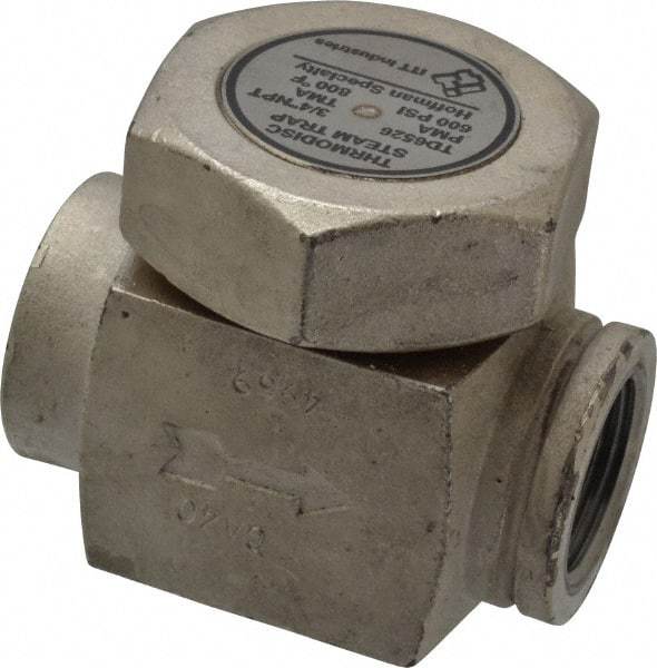 Hoffman Speciality - 3/4 Female" Pipe, Stainless Steel Thermodisc Steam Trap - 600 Max psi - USA Tool & Supply