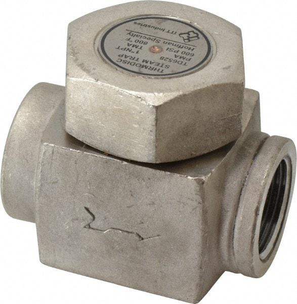 Hoffman Speciality - 1 Female" Pipe, Stainless Steel Thermodisc Steam Trap - 600 Max psi - USA Tool & Supply
