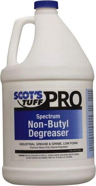 Scot's Tuff - 1 Gal Bottle Cleaner/Degreaser - Liquid, Concentrated, Low Sudsing, Pleasant - USA Tool & Supply