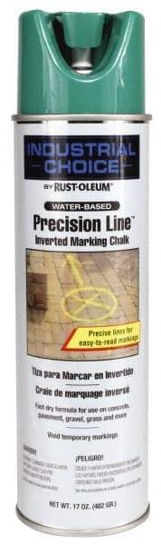 Rust-Oleum - 17 fl oz Green Marking Chalk - 500' to 530' Coverage at 1-1/4" Wide, Water-Based Formula - USA Tool & Supply