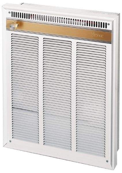 Marley - 277, 240 Volt, 4,000, 3,000 Watt, 100 CFM, 13,650 Max BTU, Commercial Wall Heater - 14-5/16 Wide x 3-7/8 Deep x 18-1/4 High - USA Tool & Supply