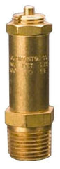 Kingston - 1/4" Inlet, Safety Relief Valve - 100 Max psi, Brass - USA Tool & Supply