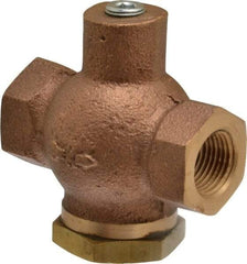 Kingston - 3/8" Brass Check Valve - Inline, FNPT x FNPT, 400 WOG - USA Tool & Supply