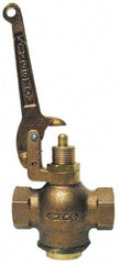 Kingston - 3/4" Pipe, 400 Max psi, Buna N Disc, Self Closing Control Valve - Pull Lever, FNPT x FNPT End Connections - USA Tool & Supply