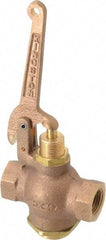 Kingston - 1/2" Pipe, 400 Max psi, Buna N Disc, Self Closing Control Valve - Pull Lever, FNPT x FNPT End Connections - USA Tool & Supply