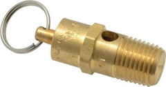 Kingston - 1/4" Inlet, ASME Safety Relief Valve - 200 Max psi, Brass - USA Tool & Supply