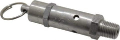 Kingston - 1/4" Inlet, ASME Safety Relief Valve - 100 Max psi, Stainless Steel - USA Tool & Supply