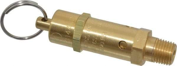 Kingston - 1/4" Inlet, ASME Safety Relief Valve - 200 Max psi, Brass - USA Tool & Supply