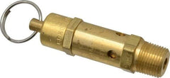 Kingston - 3/8" Inlet, ASME Safety Relief Valve - 200 Max psi, Brass - USA Tool & Supply