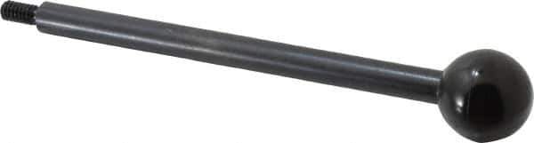 Gibraltar - 1/4-20 Stem, 1" Knob Diam, 3/8" Shaft Diam, Gear Lever Arm with Ball Knob - 1/2" Thread Length, 6" Handle Length, Carbon Steel Shaft, Plastic Knob - USA Tool & Supply