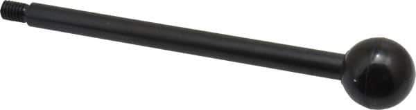 Gibraltar - 5/16-18 Stem, 1" Knob Diam, 3/8" Shaft Diam, Gear Lever Arm with Ball Knob - 1/2" Thread Length, 6" Handle Length, Carbon Steel Shaft, Plastic Knob - USA Tool & Supply