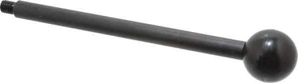 Gibraltar - 3/8-16 Stem, 1-3/8" Knob Diam, 1/2" Shaft Diam, Gear Lever Arm with Ball Knob - 1/2" Thread Length, 8" Handle Length, Carbon Steel Shaft, Plastic Knob - USA Tool & Supply