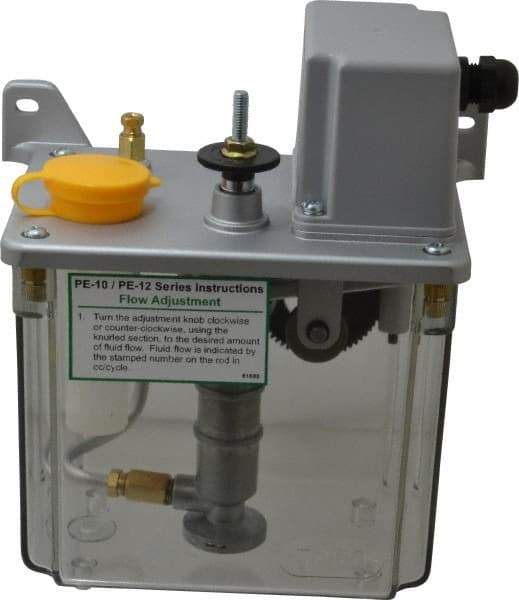 Trico - 2 L Reservoir Capacity, 3 - 6 cm Output per Cycle, 36-72 cm Output per Hour, Electric Central Lubrication System - 5 Min Interval Between Cycles, 130mm Wide x 225mm High, 110 Volts, Oil, 5/16-24 Outlet Thread - USA Tool & Supply