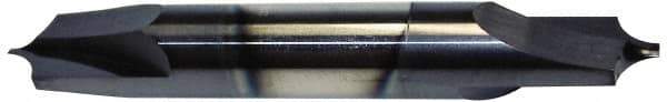 Accupro - 0.01" Radius, 1/8" Mill Diam, 2 Flute Solid Carbide Corner Rounding End Mill - Double End, AlTiN Finish, 1-1/2" OAL, 1/8" Shank Diam - USA Tool & Supply